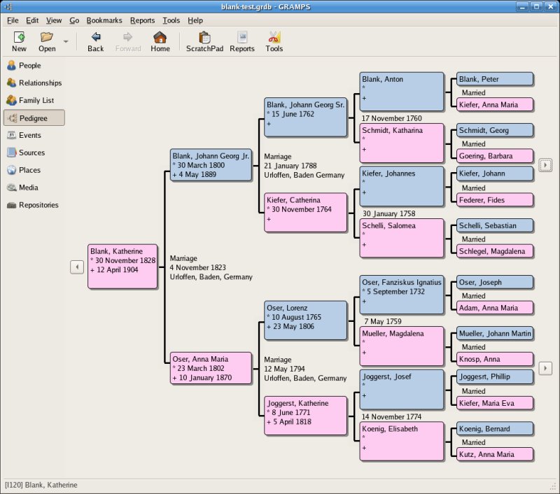 gramps genealogy software